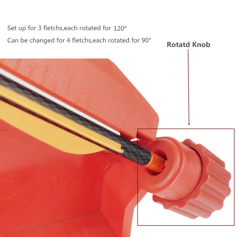 Zhan Yi Fletching Tool Jig with Right Straight and Helix Clamps for DIY Archery Arrows Feathers Vanes (Red) - Image 4